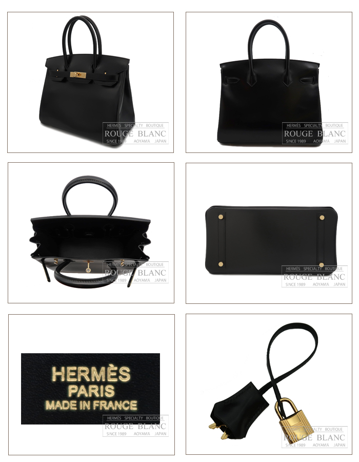 エルメス バーキン30 黒 ブラック BOXkカーフ ゴールド金具 【新品】 HERMES Birkin30 Black Veau Box Gold  Buckle 【NEW】