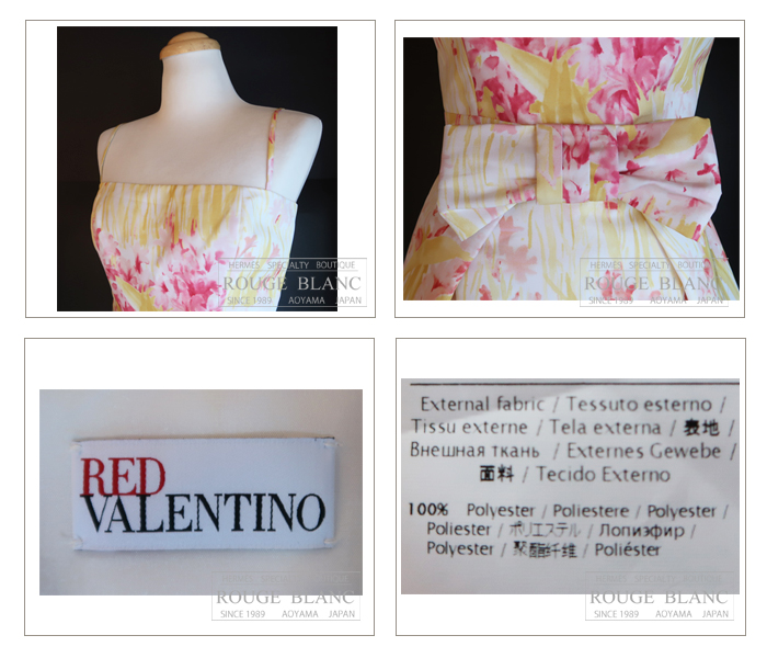 美品 レッドヴァレンティノ RED VALENTINO ワンピース ドレス ノースリーブ 総柄 花柄 トップス レディース 40(M相当) マルチカラー